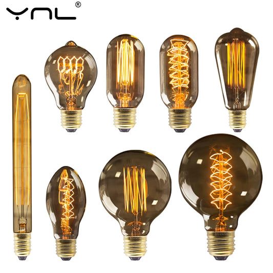 Retro Edison Bulb, E27, 220V, 40W,  Ampoule Vintage Edison Bulb, Incandescent Lamp, Filament Light Bulb, Home Decor